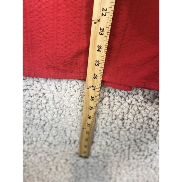 White Stag red button up short sleeve blouse elastic back  women's size 2XL - Picture 5 of 6